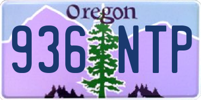 OR license plate 936NTP