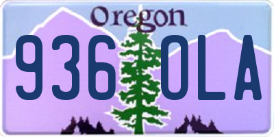 OR license plate 936OLA