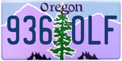 OR license plate 936OLF