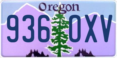 OR license plate 936OXV