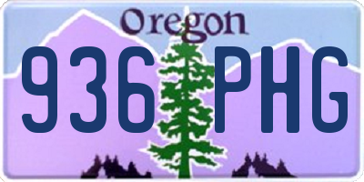 OR license plate 936PHG