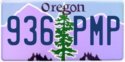 OR license plate 936PMP