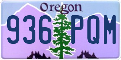 OR license plate 936PQM