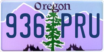 OR license plate 936PRU