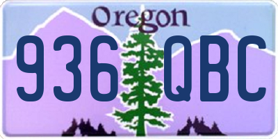 OR license plate 936QBC