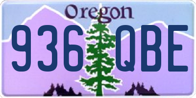 OR license plate 936QBE