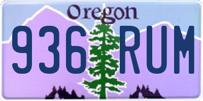 OR license plate 936RUM