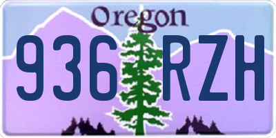 OR license plate 936RZH