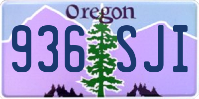 OR license plate 936SJI