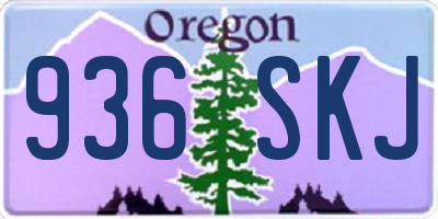 OR license plate 936SKJ