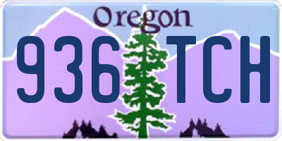 OR license plate 936TCH