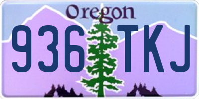 OR license plate 936TKJ