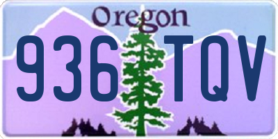 OR license plate 936TQV