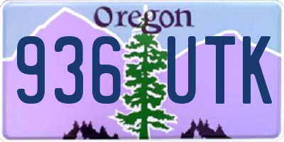 OR license plate 936UTK