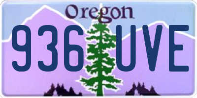 OR license plate 936UVE