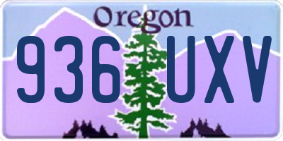 OR license plate 936UXV