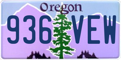 OR license plate 936VEW