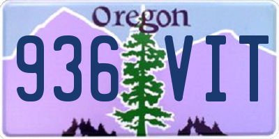 OR license plate 936VIT