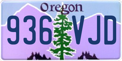 OR license plate 936VJD