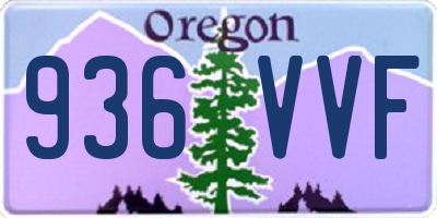 OR license plate 936VVF