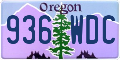 OR license plate 936WDC