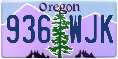 OR license plate 936WJK