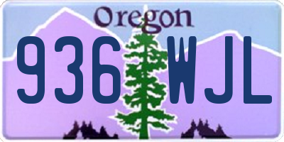 OR license plate 936WJL