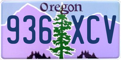OR license plate 936XCV