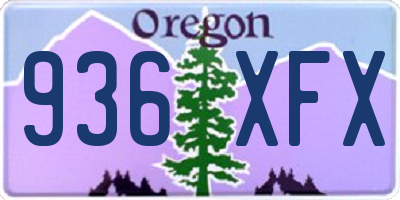 OR license plate 936XFX