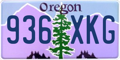 OR license plate 936XKG