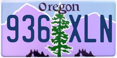 OR license plate 936XLN