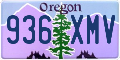 OR license plate 936XMV