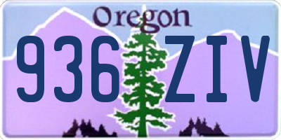 OR license plate 936ZIV