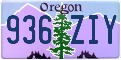 OR license plate 936ZIY