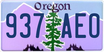 OR license plate 937AEO