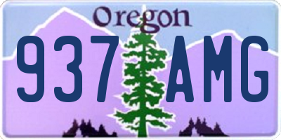 OR license plate 937AMG
