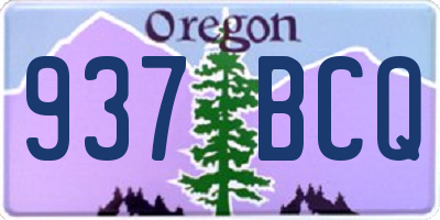 OR license plate 937BCQ