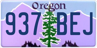 OR license plate 937BEJ