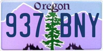 OR license plate 937BNY