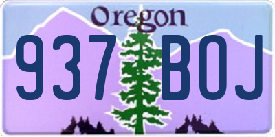 OR license plate 937BOJ