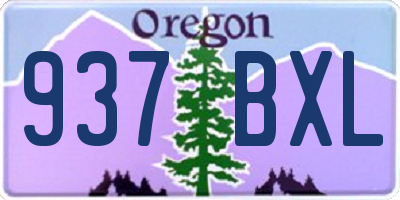 OR license plate 937BXL