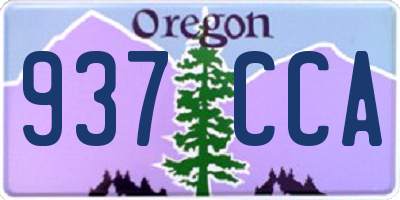 OR license plate 937CCA