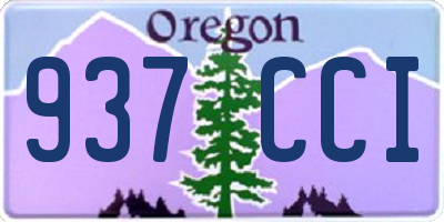 OR license plate 937CCI