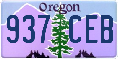 OR license plate 937CEB