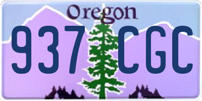 OR license plate 937CGC