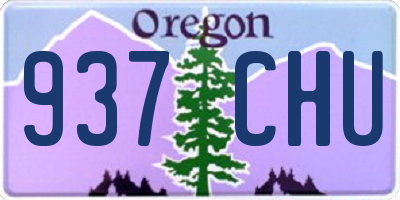 OR license plate 937CHU