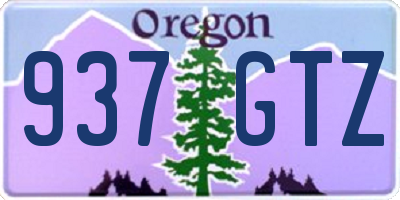 OR license plate 937GTZ