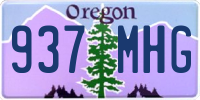 OR license plate 937MHG