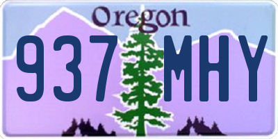 OR license plate 937MHY