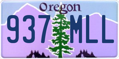 OR license plate 937MLL